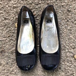 Black Patent Flats - size 4